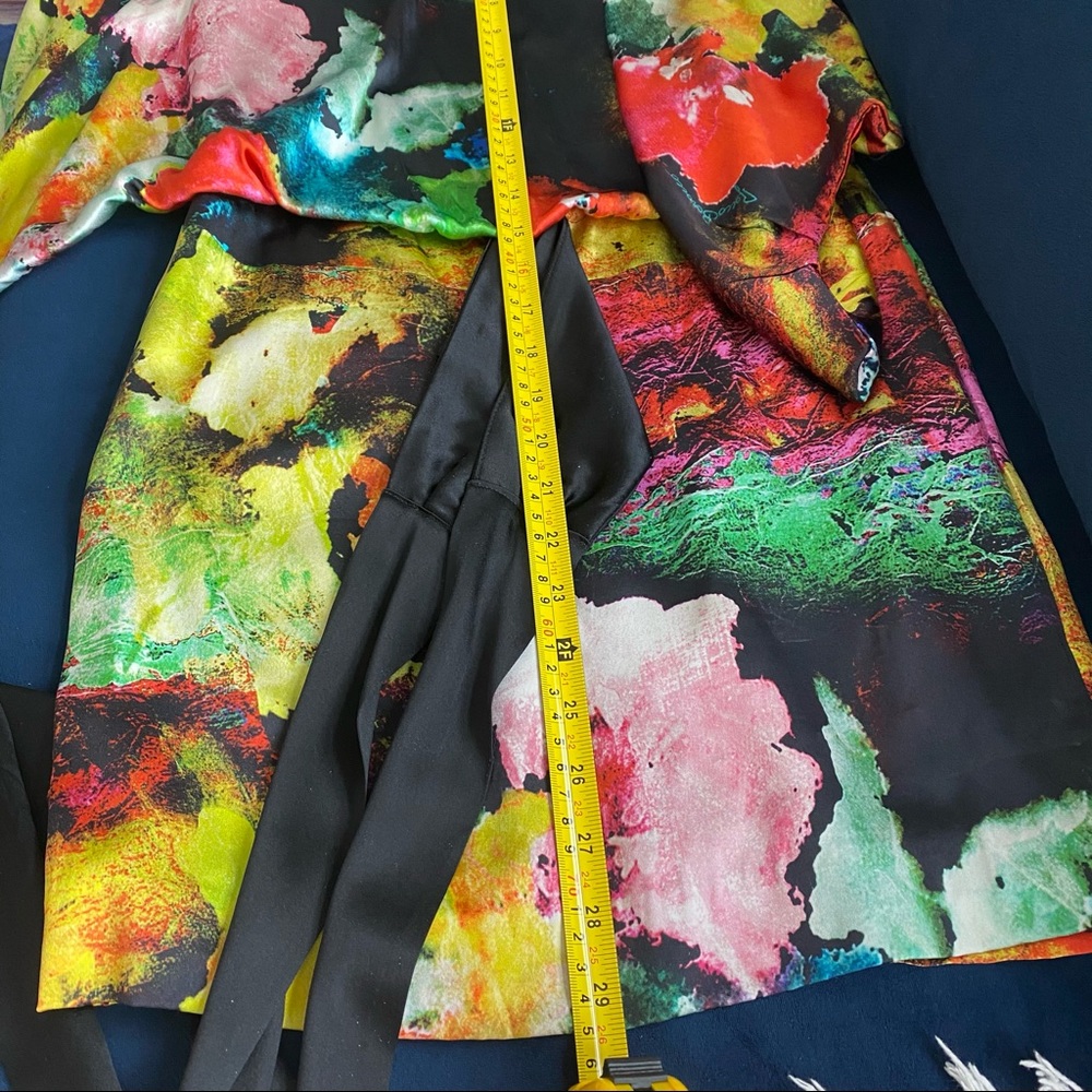 Rocco Barocco Floral Abstract silk dress XS - Picture 11 of 16